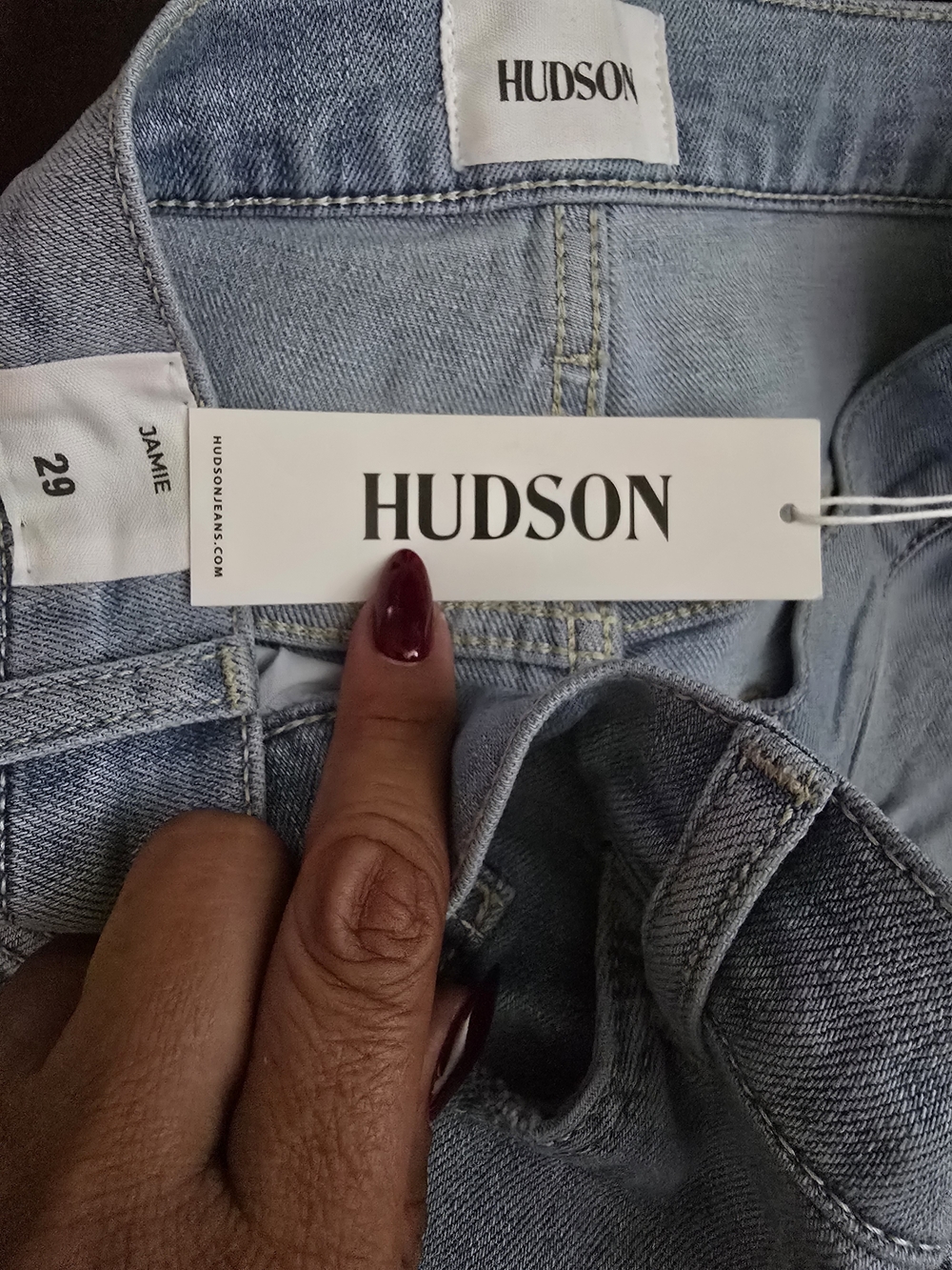Hudson Jaime Jeans Light Wash Wide Leg High-Rise Jeans - Picture 3 of 3